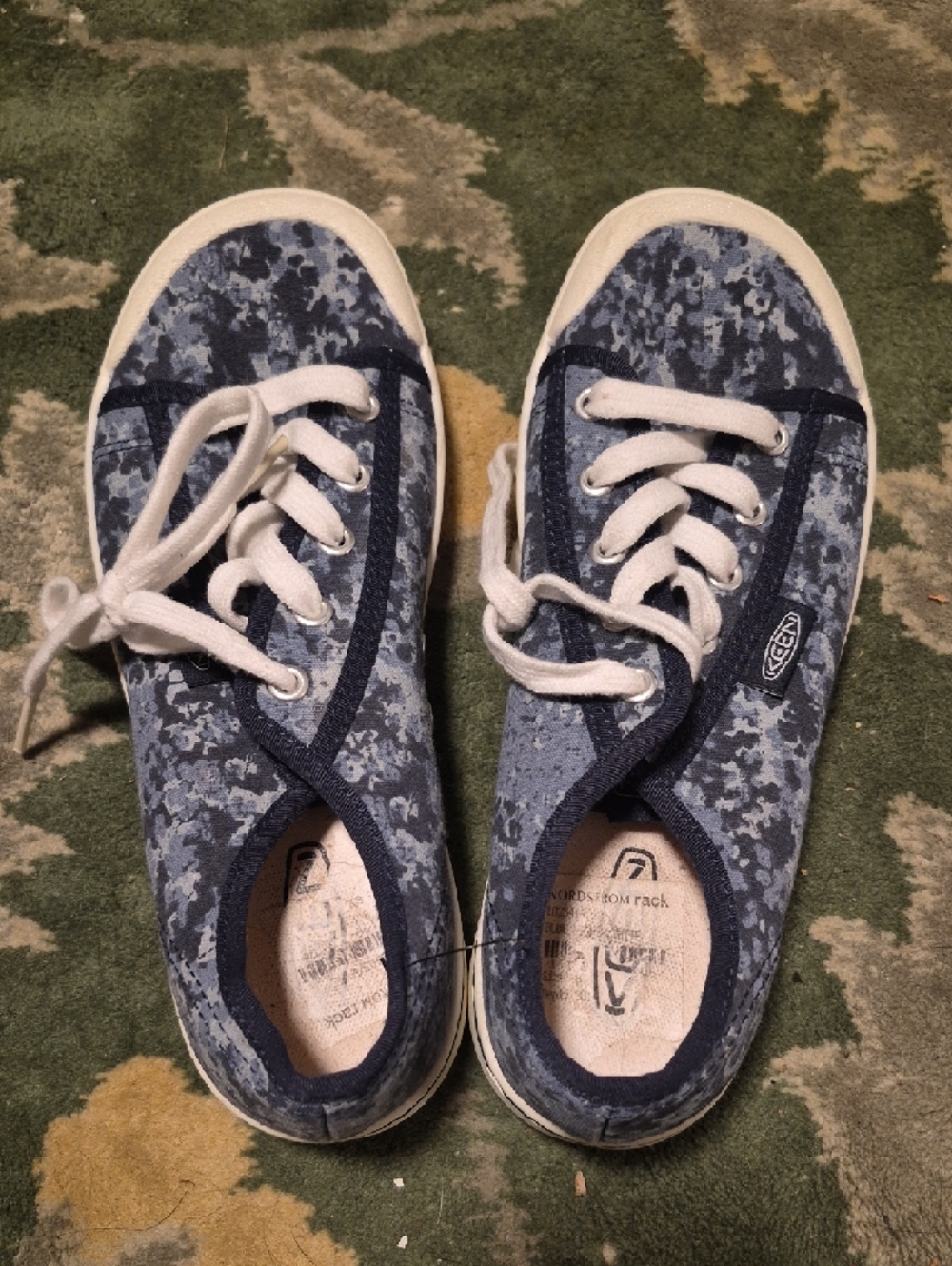 Keen Blue Camo Low-Top Canvas Sneakers - Picture 3 of 8
